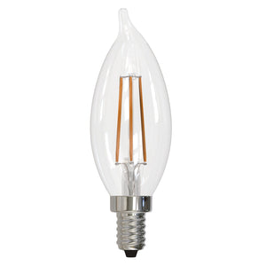 Bulbrite 776864 LED4CA10/30K/FIL/3 4.5W LED CA10 3000K FILAMENT E12 FULLY COMPATIBLE DIMMING
