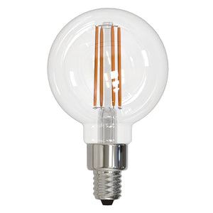 Bulbrite 776889 LED4G16/30K/FIL/3 4W LED G16 3000K FILAMENT E12 CLEAR FULLY COMPATIBLE DIMMING