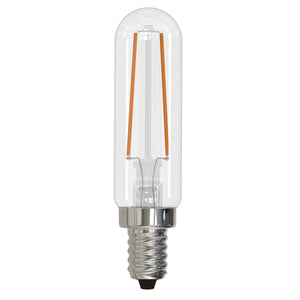Bulbrite 776891 LED2T6/30K/FIL/3 2.5W LED T6 3000K FILAMENT E12 CLEAR FULLY COMPATIBLE DIMMING