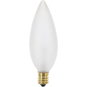Replacement for Satco S3287 60W CANDELABRA E12 Incandescent Torpedo Frost - NOW LED
