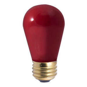 S14 Pear Shaped Sign Indicator, Sign & Night Light Incandescent Bulb - E26 Medium Base - 11W - Bulbrite