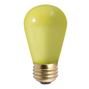 S14 Pear Shaped Sign Indicator, Sign & Night Light Incandescent Bulb - E26 Medium Base - 11W - Bulbrite