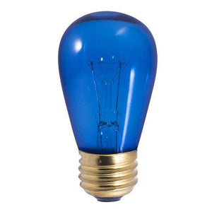 S14 Pear Shaped Sign Indicator, Sign & Night Light Incandescent Bulb - E26 Medium Base - 11W - Bulbrite