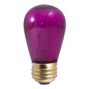 S14 Pear Shaped Sign Indicator, Sign & Night Light Incandescent Bulb - E26 Medium Base - 11W - Bulbrite