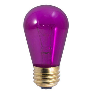 S14 Pear Shaped Sign Indicator, Sign & Night Light Incandescent Bulb - E26 Medium Base - 11W - Bulbrite