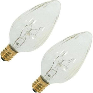 Satco S2760 15W 120V F10 Clear E12 Candelabra Base - 2 Pack