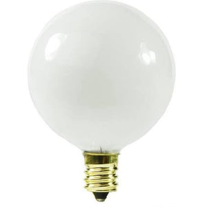 Satco A3924 15W G16 1/2 Candelabra White 130V