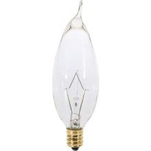 Replacement for Satco S3262 60W TT Clear Flame-Tip Incandescent Chandelier Bulb E12 - NOW LED
