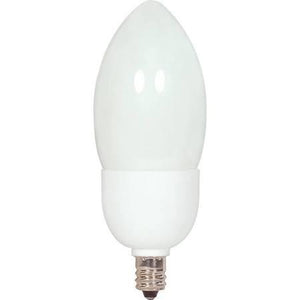 Satco S7313 5CTCFL/E12/5000K/120V 5W Candelabra Base CFL 5000K