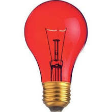 Satco S6080 25A/TR 25 Watt Transparent Red Party Light Bulb