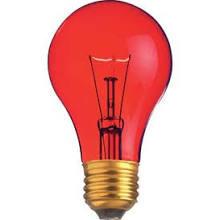 Satco S6090 25 Watt 130 Volt Ceramic Red A19 Medium E26 Base