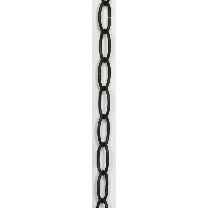 Satco 25-1067 8 Ga. Chain; Old Bronze Finish; 1-1/2 in.; Link Len; 7/8 in.; Link Wid; 1/8 in.; Thick; 1 yd. Len; 24 yd./Ctn; 35lbs Max