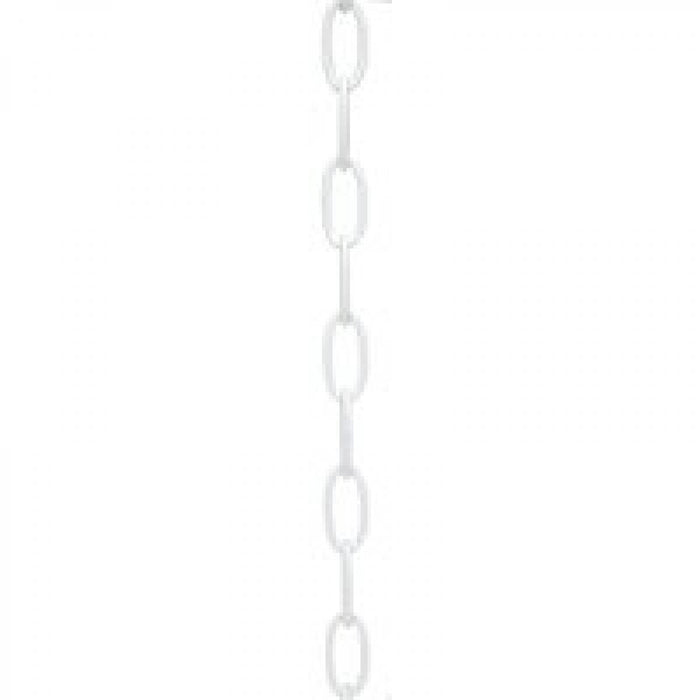 Satco 25-1072 8 Ga. Chain; Textured White Finish; 1-1/2 in.; Link Len; 7/8 in.; Link Wid; 1/8 in.; Thick; 1 yd. Len; 24 yd./Ctn; 35lbs Max