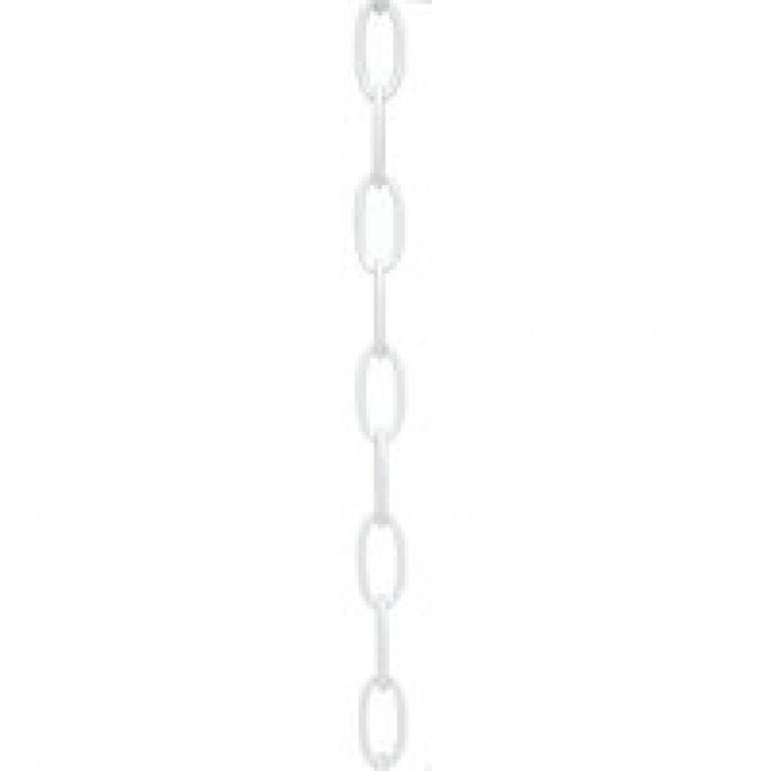 Satco 25-1072 8 Ga. Chain; Textured White Finish; 1-1/2 in.; Link Len; 7/8 in.; Link Wid; 1/8 in.; Thick; 1 yd. Len; 24 yd./Ctn; 35lbs Max