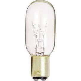 Satco S3906 15T7/DC 15W 130V T7 Clear BA15D Incandescent