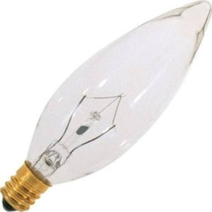 Satco A3620 15B9 1/2 15W Candelabra Base 130V