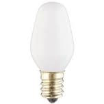 Satco S3792 7W C7 White Night Light Bulbs E12 Candelabra