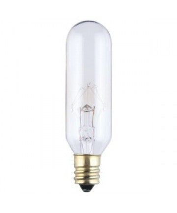 Satco S3913 15T4 1/2/C 15W Clear Candelabra Base
