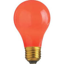 Satco S4980 40A/R 40W A19 Incandescent Medium Base RED