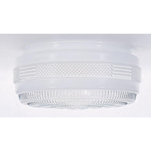 Satco 50-105 Outside White Drum Glass Shade With Clear Sides And Bottom 6-1/2 in. Diameter 5-7/8 in. Fitter 3-1/2 in. Height