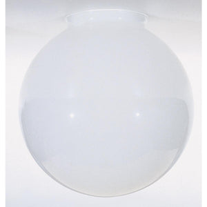 Satco 50-144 Sprayed Glossy White Ball Shade 8 in. Diameter 4 in. Fitter