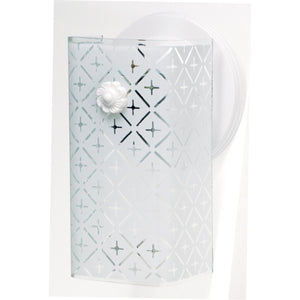 Satco 50-234 7 in. U-Channel Shade Vertical Hole 1-3/4 in. From End 7/16 in. 1/8 Slip White