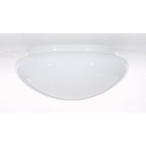 Satco 50-330 8 in. Mushroom Glass Shade 9-1/2 in. Diameter 7-7/8 in. Fitter 4 in. Height Sprayed Inside White