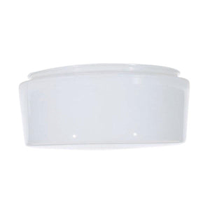 Satco 50-336 10 in. White Drum Glass Shade 10-5/8 in. Diameter 9-7/8 in. Fitter 4-3/16 in. Height Sprayed Inside White