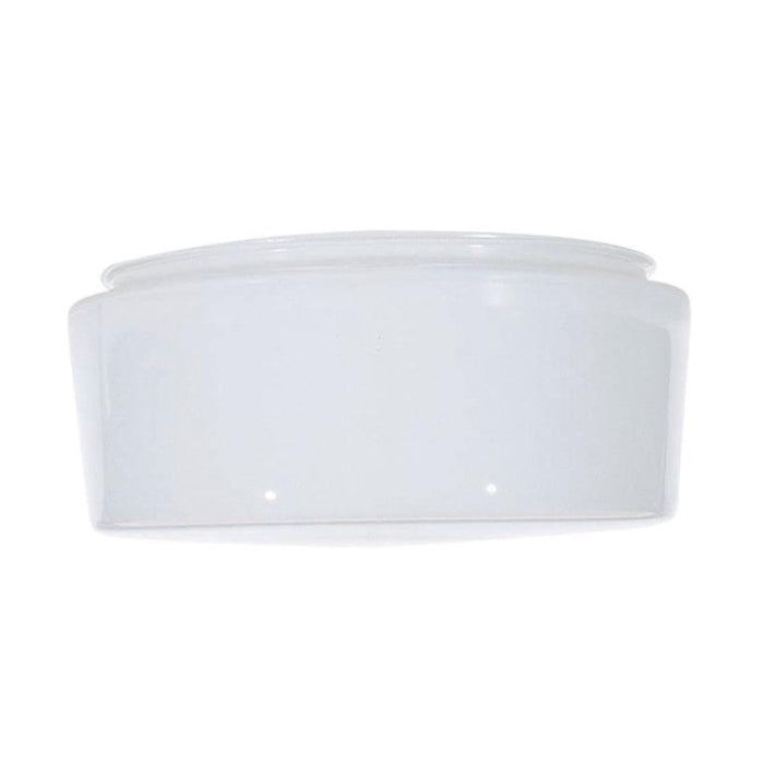 Satco 50-336 10 in. White Drum Glass Shade 10-5/8 in. Diameter 9-7/8 in. Fitter 4-3/16 in. Height Sprayed Inside White