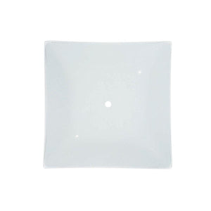 Satco 50-375 14 in. Square Glass Lamp Shade White Finish