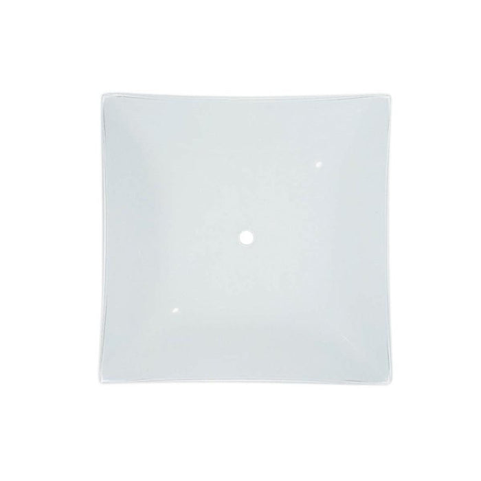 Satco 50-375 14 in. Square Glass Lamp Shade White Finish