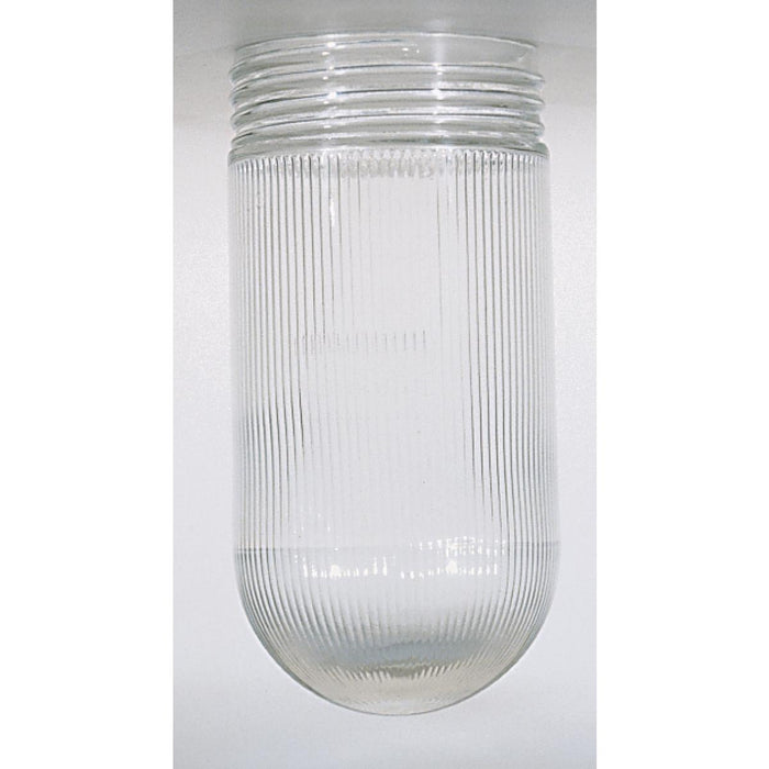 Satco 50-547 THD Fitter Crystal Bulb Shade 3-11/32 in. Diameter 3-11/64 in. Screw Fitter 6-15/16 in. Height Clear Ribbed Glass