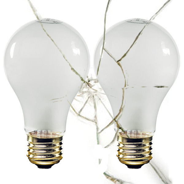 Replacement for Satco S3927 60A19/SAFETY COATED/TF/2PK 60W A19 Incandescent Shatterproof Rough Service - NOW LED S29835