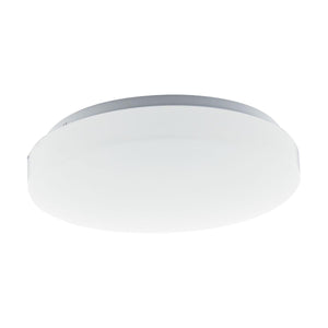 Satco 62-1211 11 inch Acrylic Round Flush Mounted LED Light Fixture CCT Selectable with Microwave Sensor  White Finish 120V