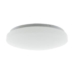 Satco 62-1213 14 inch Acrylic Round Flush Mounted LED Light Fixture CCT Selectable with Microwave Sensor  White Finish 120V