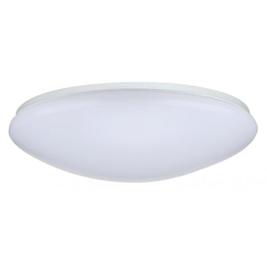 Satco 62-1218 19 inch; Flush Mounted LED Fixture; CCT Selectable; Round; White Acrylic