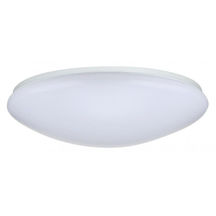 Satco 62-1218 19 inch; Flush Mounted LED Fixture; CCT Selectable; Round; White Acrylic