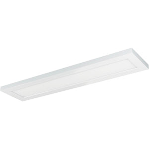 Satco 62-1255 22W 5 in. x 24 in. Surface Mount LED Fixture 4000K 90 CRI Low Profile White Finish 120/277V