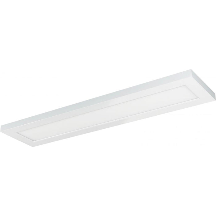 Satco 62-1255 22W 5 in. x 24 in. Surface Mount LED Fixture 4000K 90 CRI Low Profile White Finish 120/277V