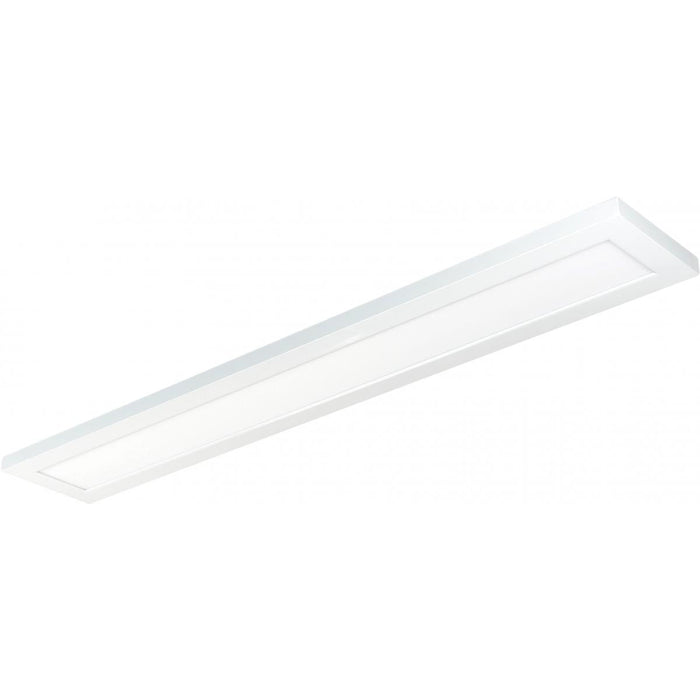 Satco 62-1256 30W 5 in. x 36 in. Surface Mount LED Fixture 4000K 90 CRI Low Profile White Finish 120/277V