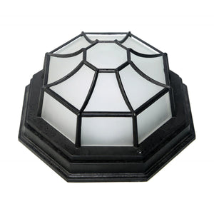 Satco 62-1420 LED Spider Cage Fixture Black Finish with Frosted Glass