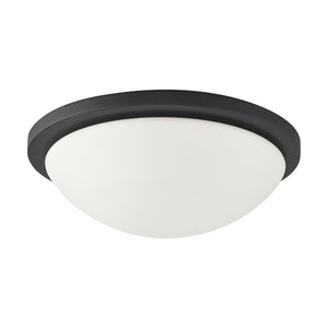 Satco 62-1443 Button LED 13 in. Flush Mount Fixture Black Finish