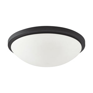 Satco 62-1444 Button LED 17 in. Flush Mount Fixture Black Finish