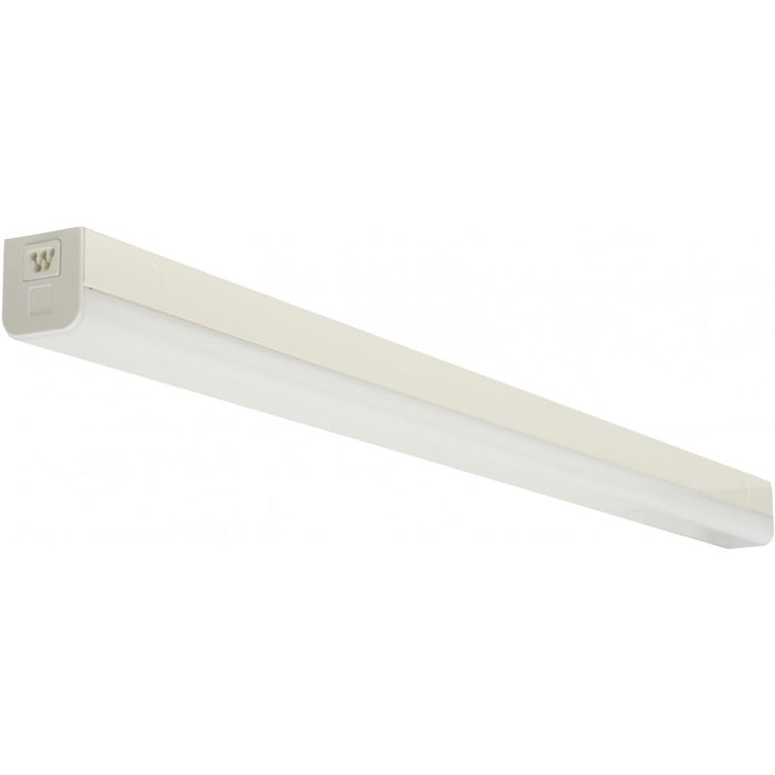 Satco 65-1125 LED 4 ft. Slim Strip Light 38W 4000K White Finish Connectible