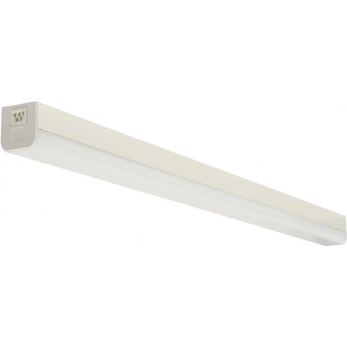 Satco 65-1126 LED 4 ft. Slim Strip Light 38W 5000K White Finish Connectible