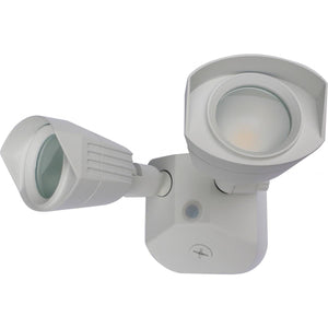 Satco 65-216 LED Security Light; Dual Head; White Finish; 4000K