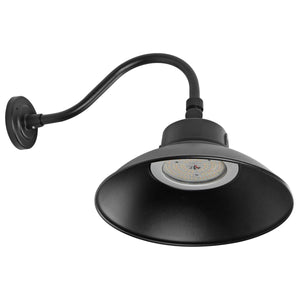 Satco 65-661 LED Gooseneck; 30W/40W/50W; CCT Selectable 3K/4K/5K; Black; 120-277V; With Photocell