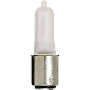 Satco S1920 100Q/F/DC 100 Watt 120 Volt T4 Double Contact Bayonet Base JD Frost Halogen