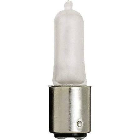 Satco S1920 100Q/F/DC 100 Watt 120 Volt T4 Double Contact Bayonet Base JD Frost Halogen