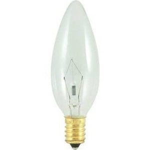 Bulbrite 400425 25CTC/E14 25W Clear Torpedo B10 European E14 130V